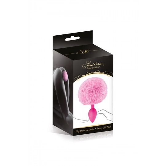 Plug queue de lapin - rose 2